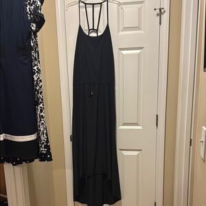 Athleta Black and White High Low Sundress